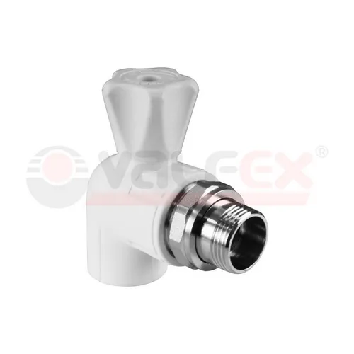 ППР Кран шаровый для радиатора угловой серый Valfex - d. 25x3/4